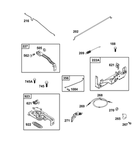 Controls Group Diagram and Parts List for 093J02-0016-H5 020000 - 09Z999 Briggs and Stratton Engine